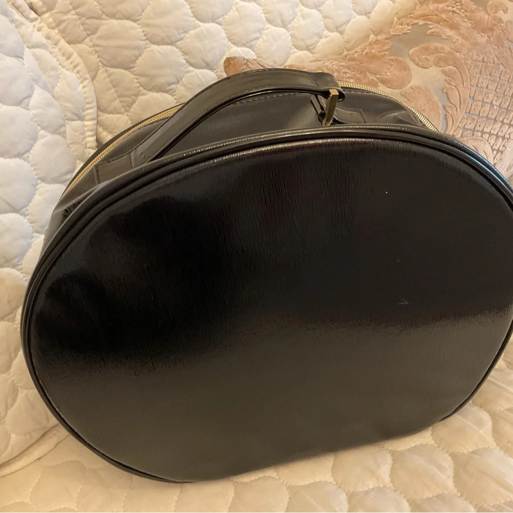 Lancôme Black Patent Cosmetic/ Travel Case